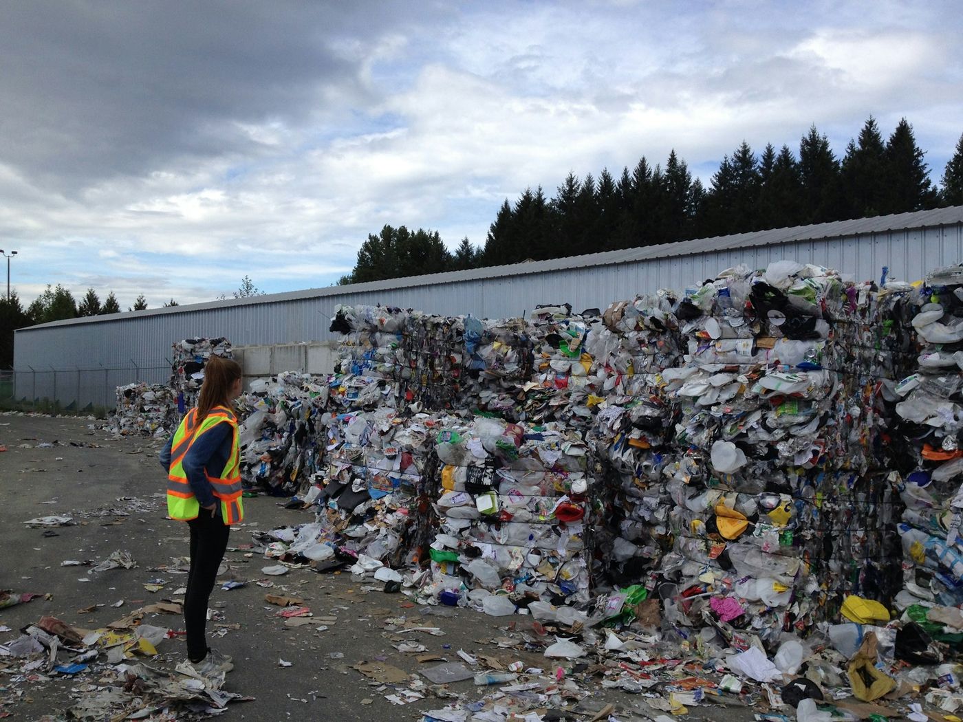 Donated items sorted by hand at a local charity