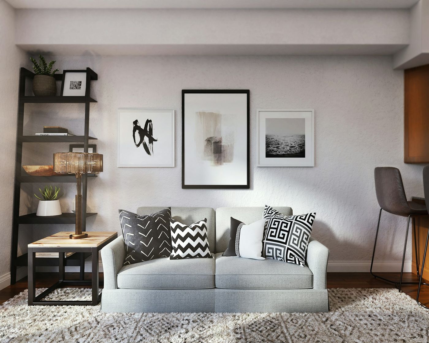 Modern living room furniture ready for pickup
